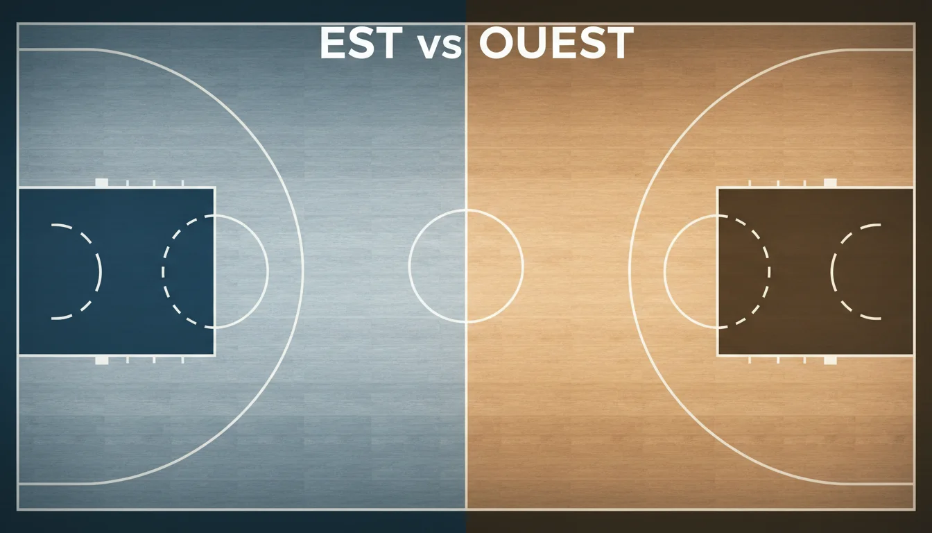 Conférences NBA Est et Ouest et leurs différences pour les parieurs